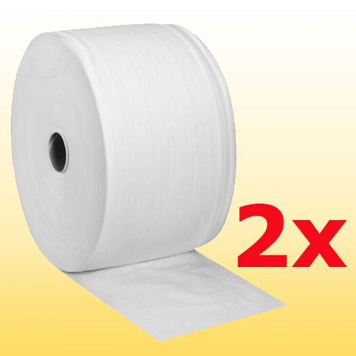 2 Putzpapierrollen 2-lagig hochwei� 1500 Blatt 22 cm x 32,6 cm